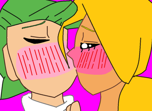 Rin and Cilan Kissing