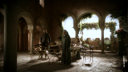  Sansa and Eddard Stark with Mordane