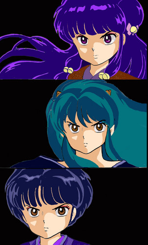  (Ranma 1/2 x Urusei Yatsura) Shampoo, Invader Lum, and Akane Tendo