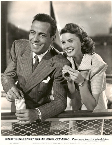 Bogie and Ingrid Bergman in Casablanca