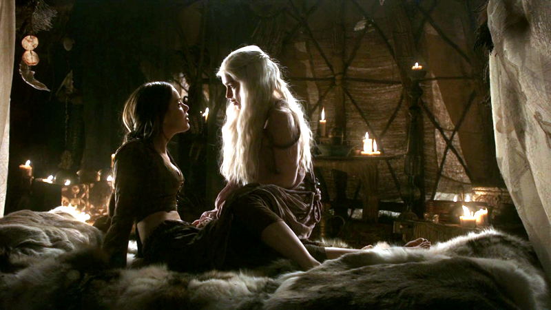 Daenerys Targaryen and Doreah