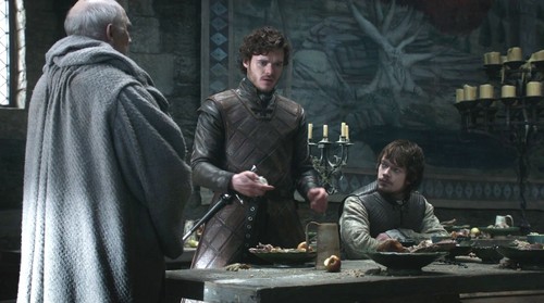  Robb with Theon and Luwin