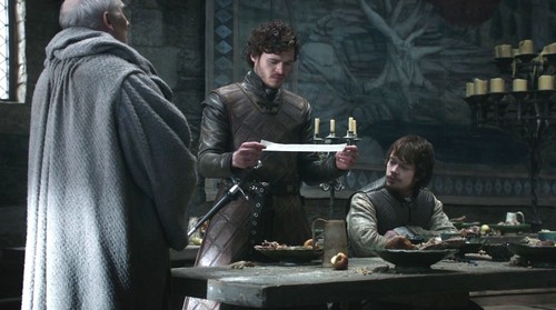 Robb with Theon and Luwin