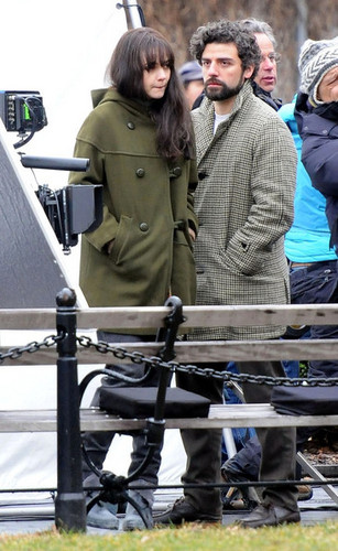  on the set of "Inside Llewyn Davis" in New York City, NY on March 1, 2012