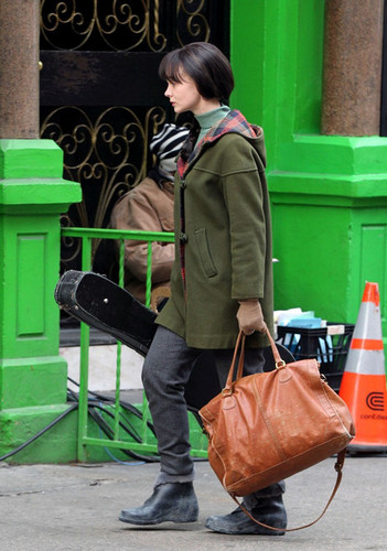  on the set of "Inside Llewyn Davis" in New York City, NY on March 2, 2012
