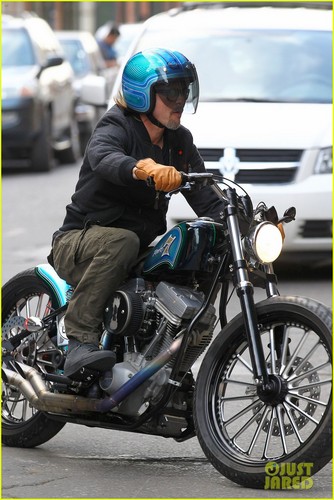  Brad Pitt Rides His Bike in the Big Easy