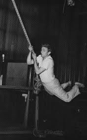  James Dean climbing a rope
