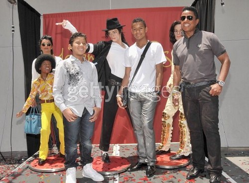  Jermaine Jackson, Halima, Jaafar and Jermajesty unveiled the MJ Experience at Madame Tussauds