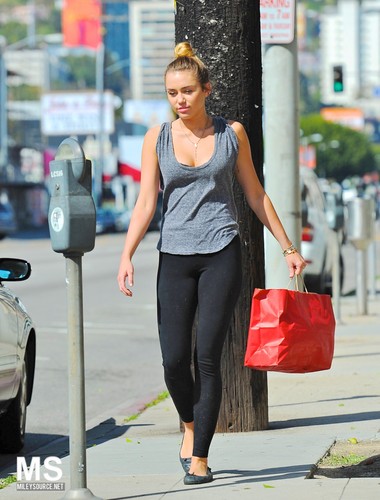  Miley-10. March- Leaving a Pet Store in LA