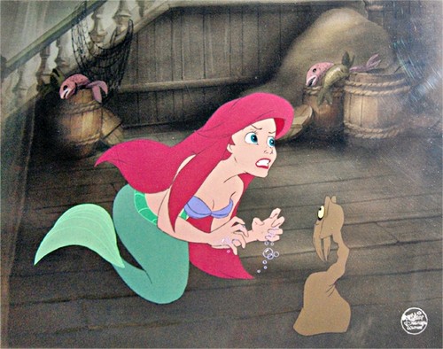  Walt 디즈니 Production Cels - Princess Ariel & King Triton