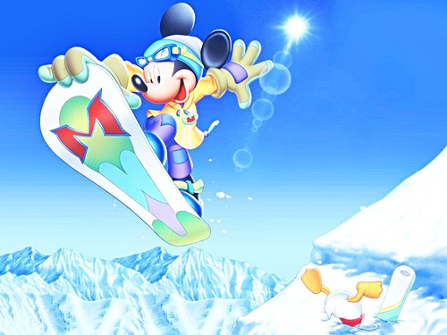  Walt Disney achtergronden - Mickey muis & Donald eend