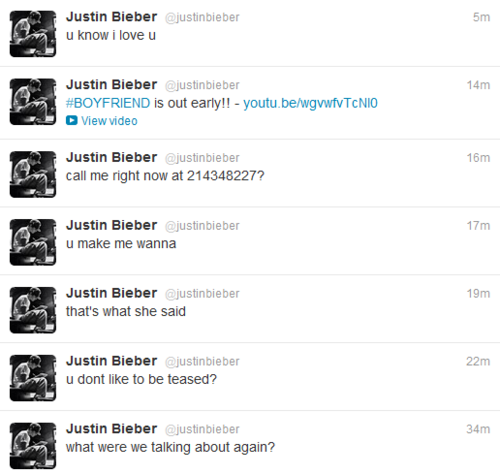  What justin tweeted and deleted tonight.
