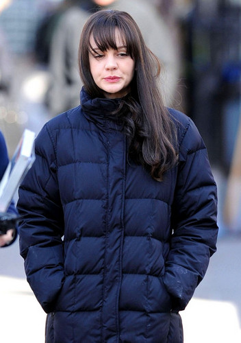  on the set of "Inside Llewyn Davis" in New York City, NY on March 5, 2012