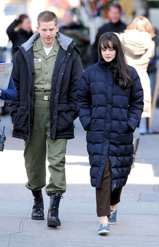  on the set of "Inside Llewyn Davis" in New York City, NY on March 5, 2012