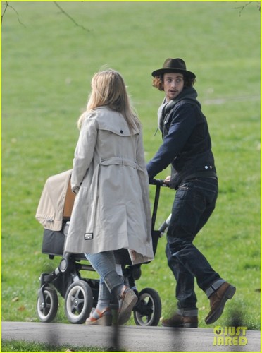  Aaron Johnson & Sam Taylor-Wood Step Out With Baby Romy