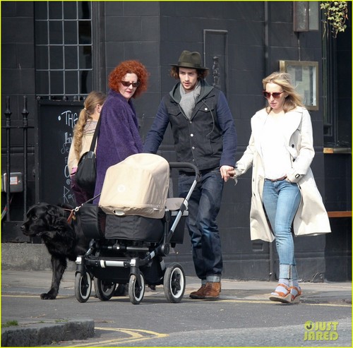  Aaron Johnson & Sam Taylor-Wood Step Out With Baby Romy