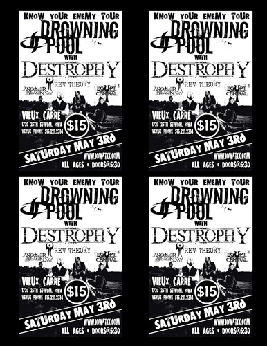  Destrophy Promotional Fliers