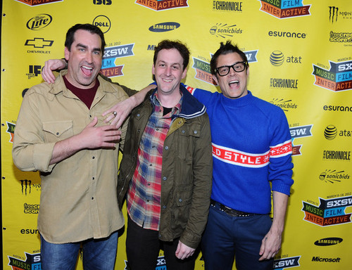 Johnny Knoxville, with Rob Riggle & Todd Rohal @ the SXSW Premiere of 'Nature Calls'