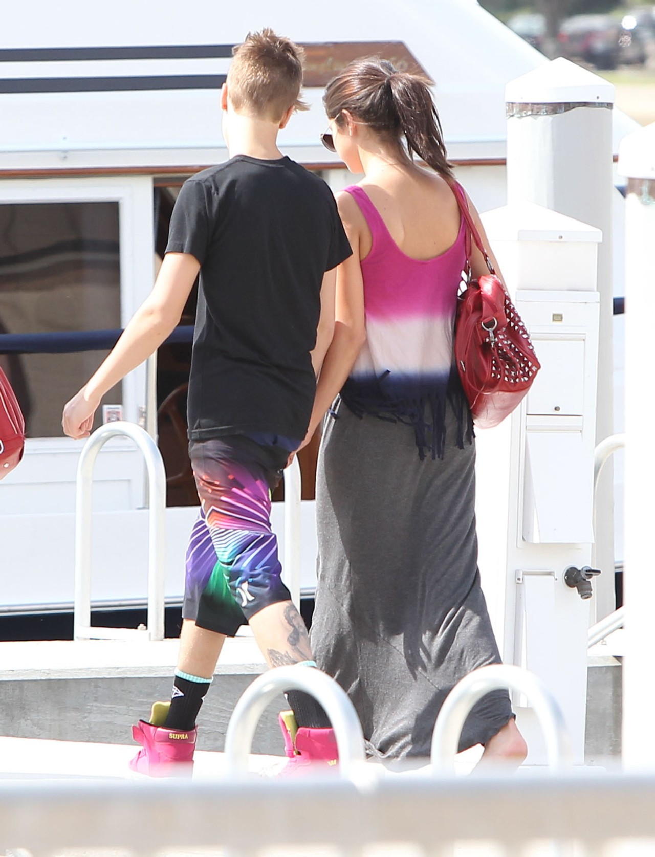 Justin Bieber and Selena Gomez in florida