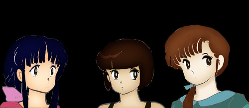  The Tendo Sisters_ 망가 Style: Akane, Nabiki, and Kasumi