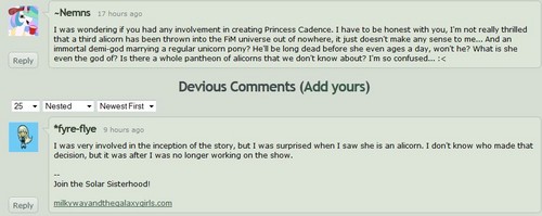  Apparently Ms. Cadence wasn't originally supposed to be an Alicorn