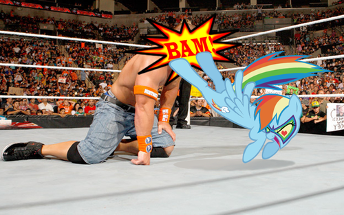 Cena got owned by Rainbow Dash