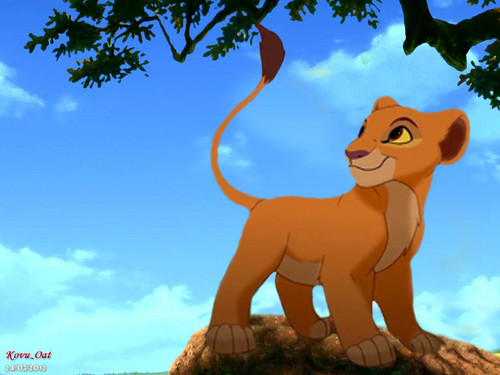  Cute Young Kiara Cub achtergrond Lion King