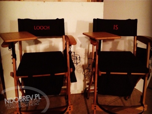  Ian and Nina Chair on Set TVD