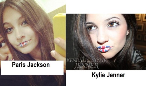  Paris Jackson and Kylie Jenner same tattoo lips