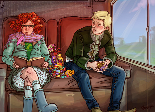  Scorpius & Rose on the Hogwarts Express