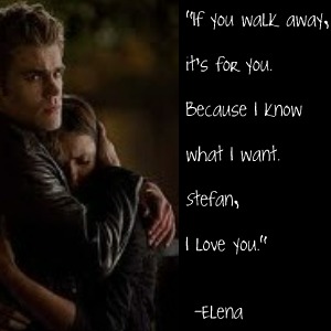  Stefan and Elena Quote <3