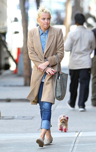 Amber Heard Strolls With Her Pink Pooch (March 26)