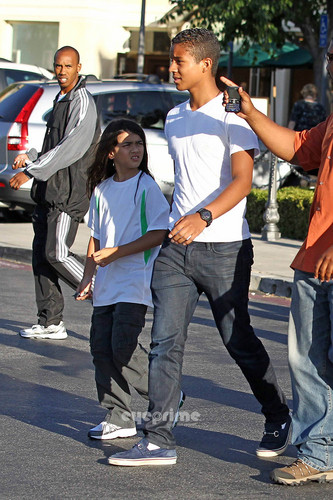 Blanket Jackson and Jaafar Jackson out in Calabasas at The Commons