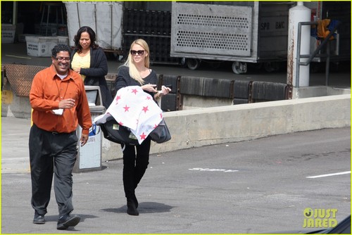 Charlize Theron & Baby Jackson: Post Office Run