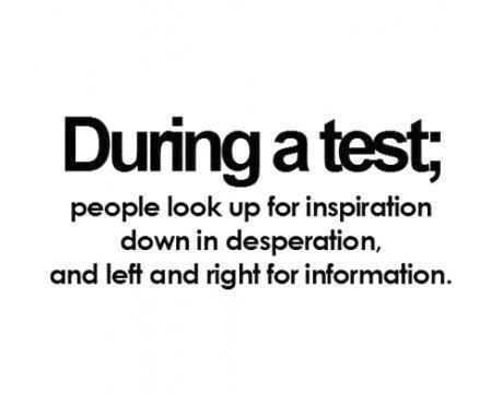  During a test