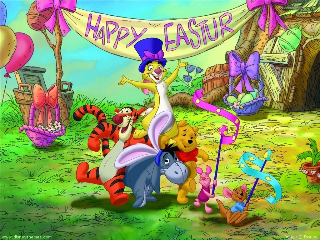 Winnie The Pooh Easter - Happy Easter All My Fans Wallpaper (30070795