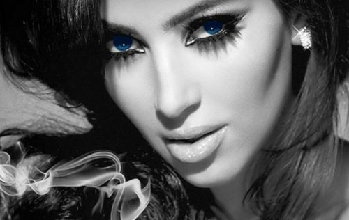  Kim Kardashian Smokey Eye Pic