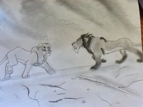  My Drawing of Adult Simba & Scar