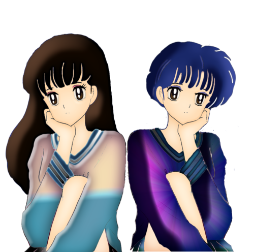 Akane Tendo and Kagome Higurashi_ Side by Side