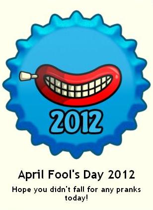  April Fool's siku 2012 cap, herufi kubwa