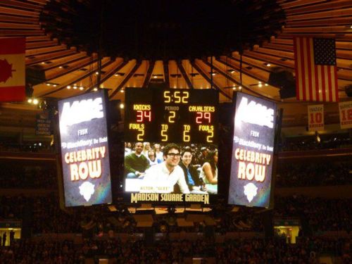  Darren & Chuck at the Knicks game on the celebrity camera