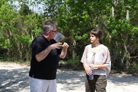  Dennis and Paris talking about what is happening at Fontainebleau State Park