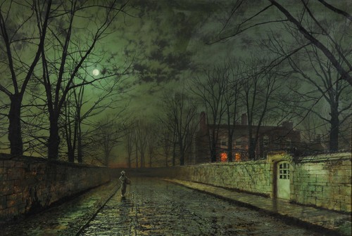  John Atkinson Grimshaw. Silver Moonlight, 1880