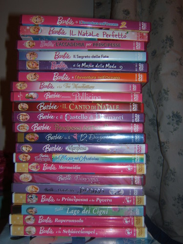  Pile of Barbie movies... (my collection)