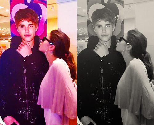  Selena चुंबन justin poster AGAIN!<3