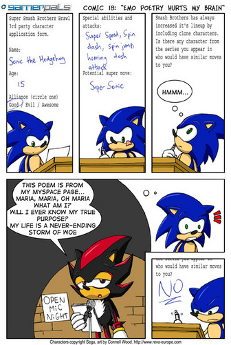 Sonic Applies to Smash Brothers Comic