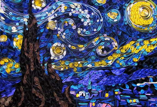  busje, van Gogh’s Starry Night door Susan Myers
