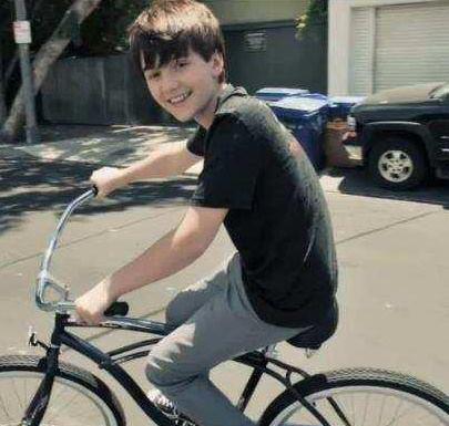  Greyson on Bicycle
