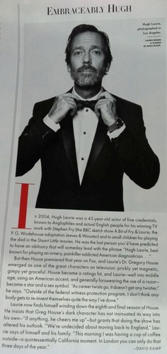  Hugh Laurie in Vanity Fair May 2012