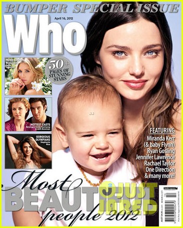 Miranda Kerr & Flynn Cover 'Who' Most Beautiful Issue